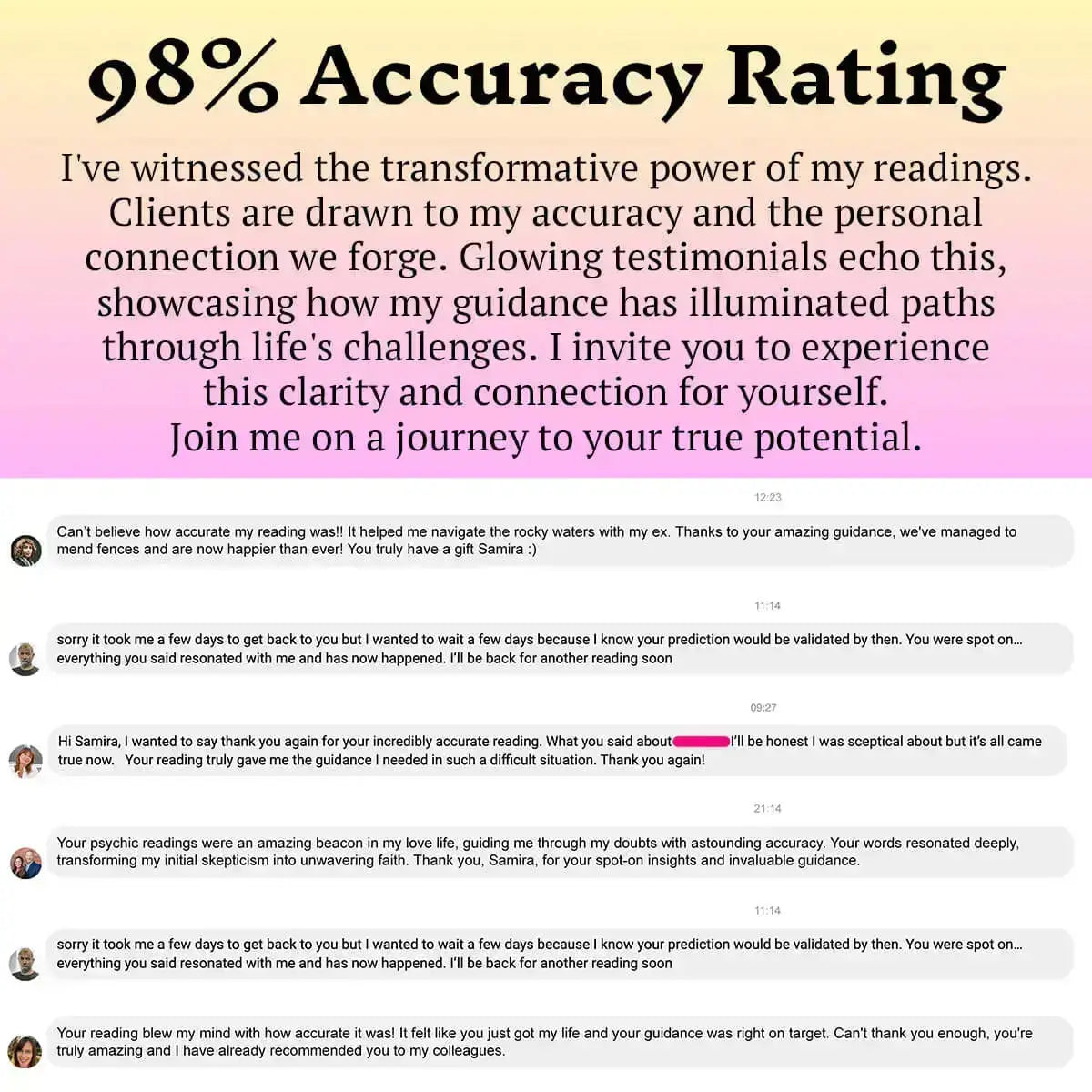 Full Psychic Reading by Samira thumbnail-image-7